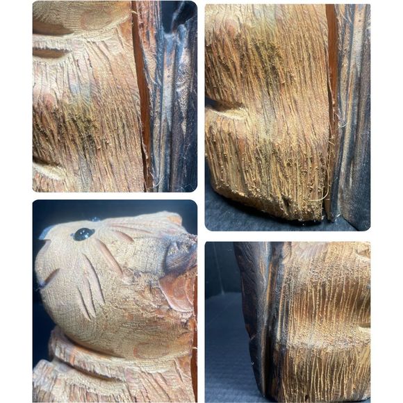 VINTAGE HANDCARVED WOODEN BEAVER FROM COLORADO Approx 10” 4lbs - Picture 10 of 16